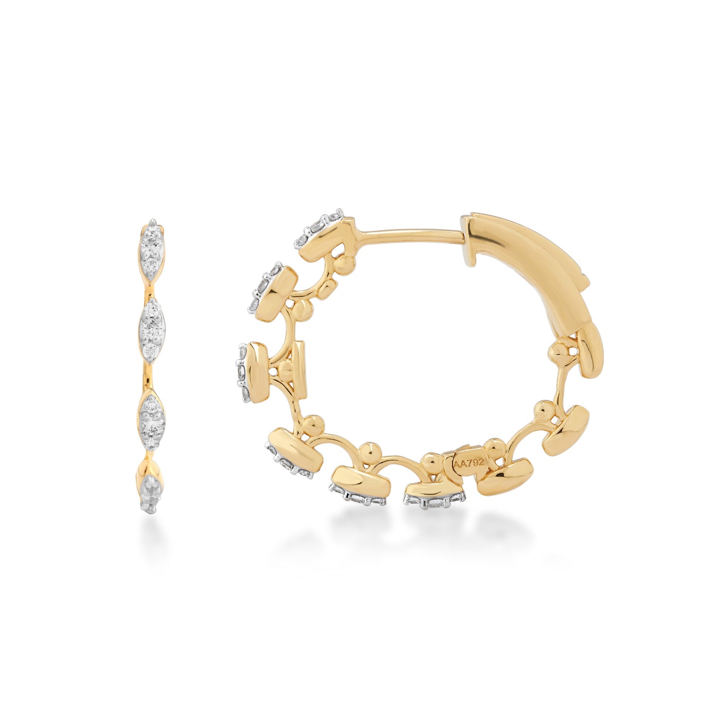 Circled Dipper Diamond Earrings