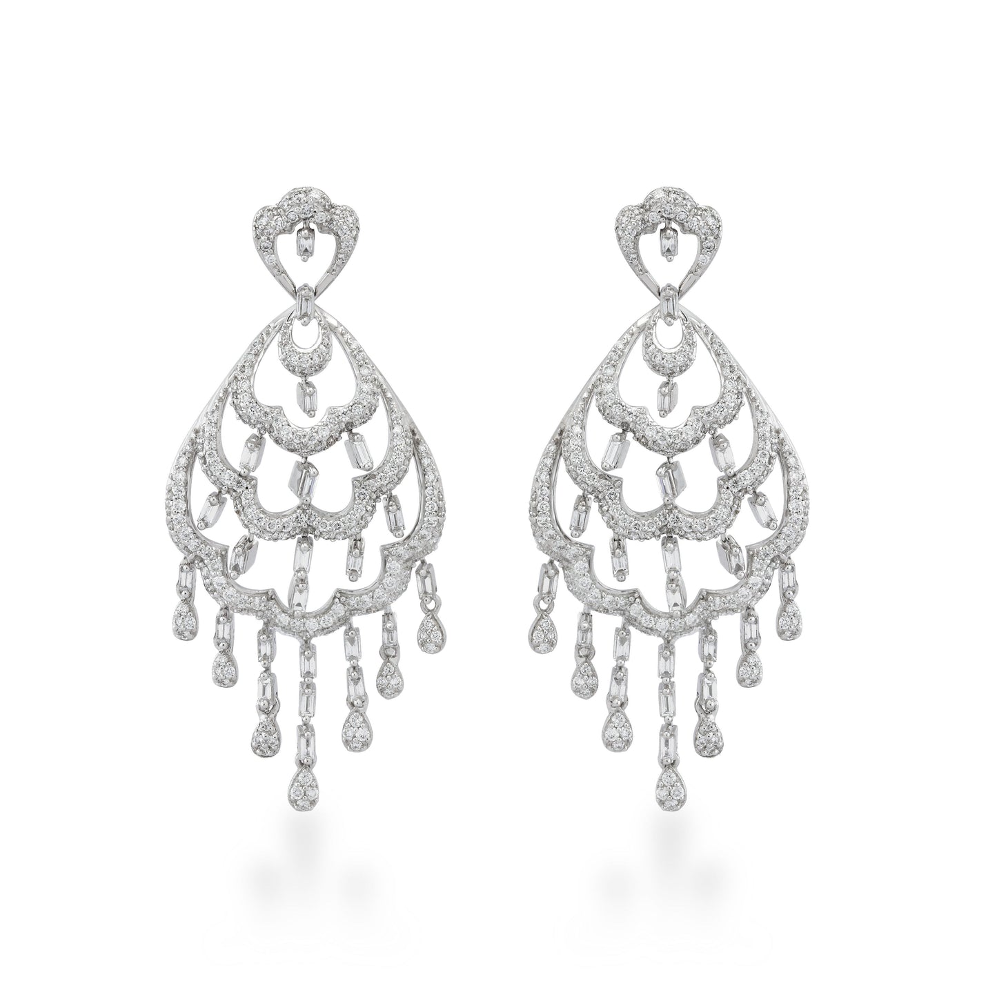 Freeflowing Waterfall Diamond Earrings