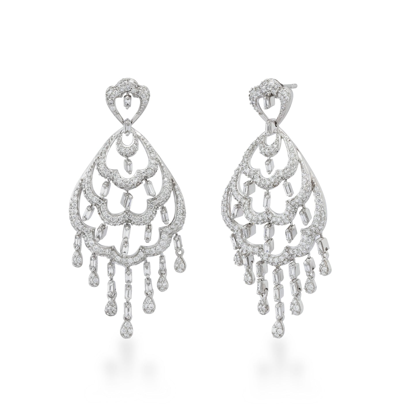 Freeflowing Waterfall Diamond Earrings