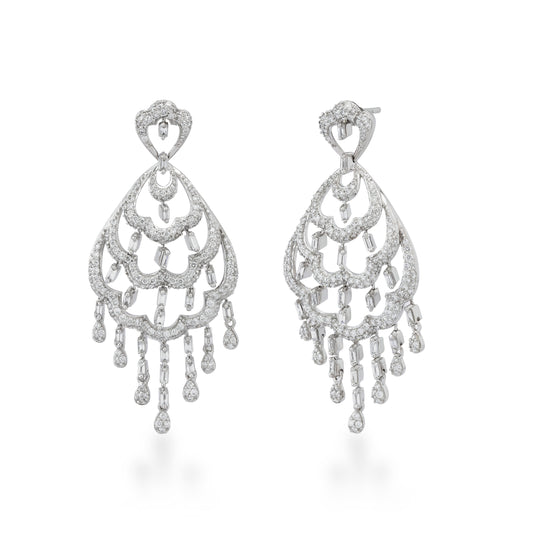 Freeflowing Waterfall Diamond Earrings