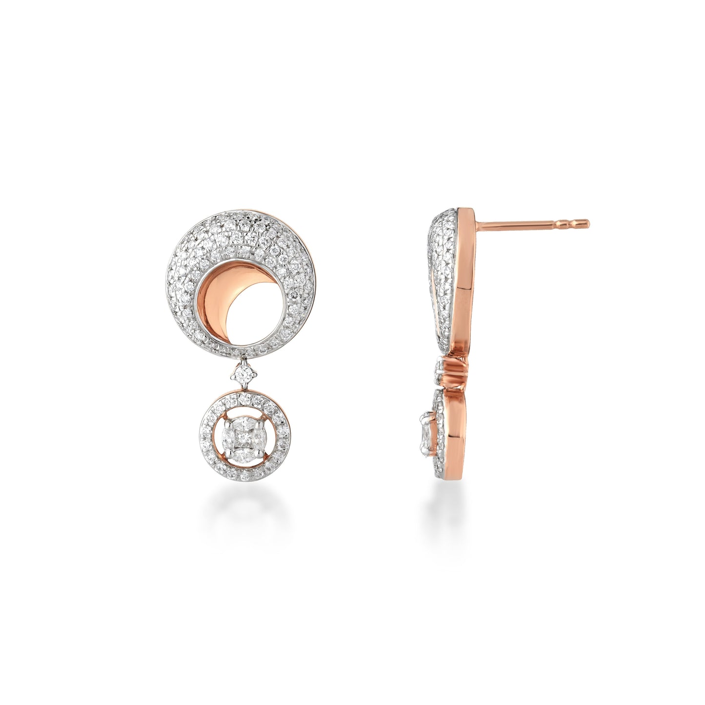 One Circlet Diamond Earrings