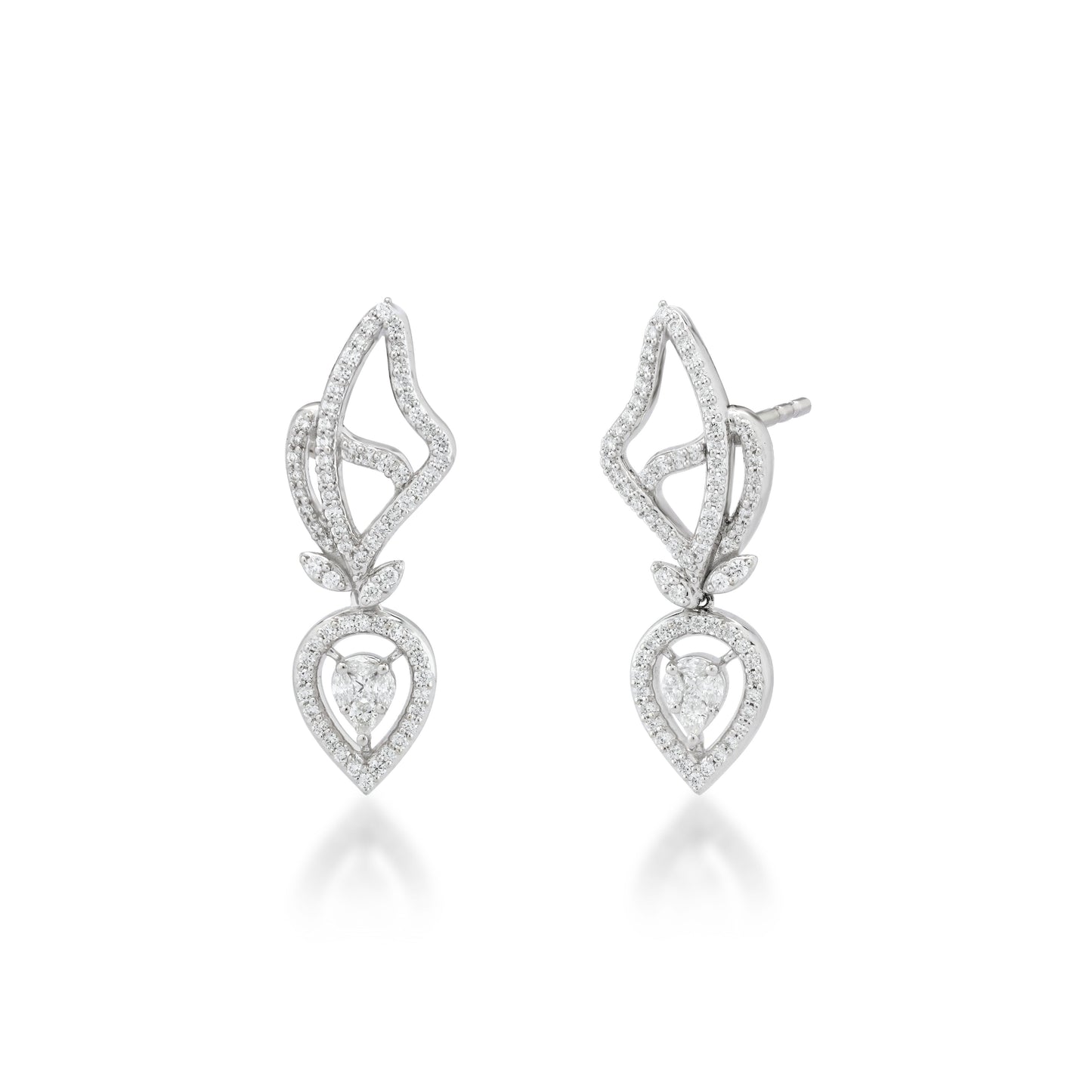 One Winged Diamond Earrings
