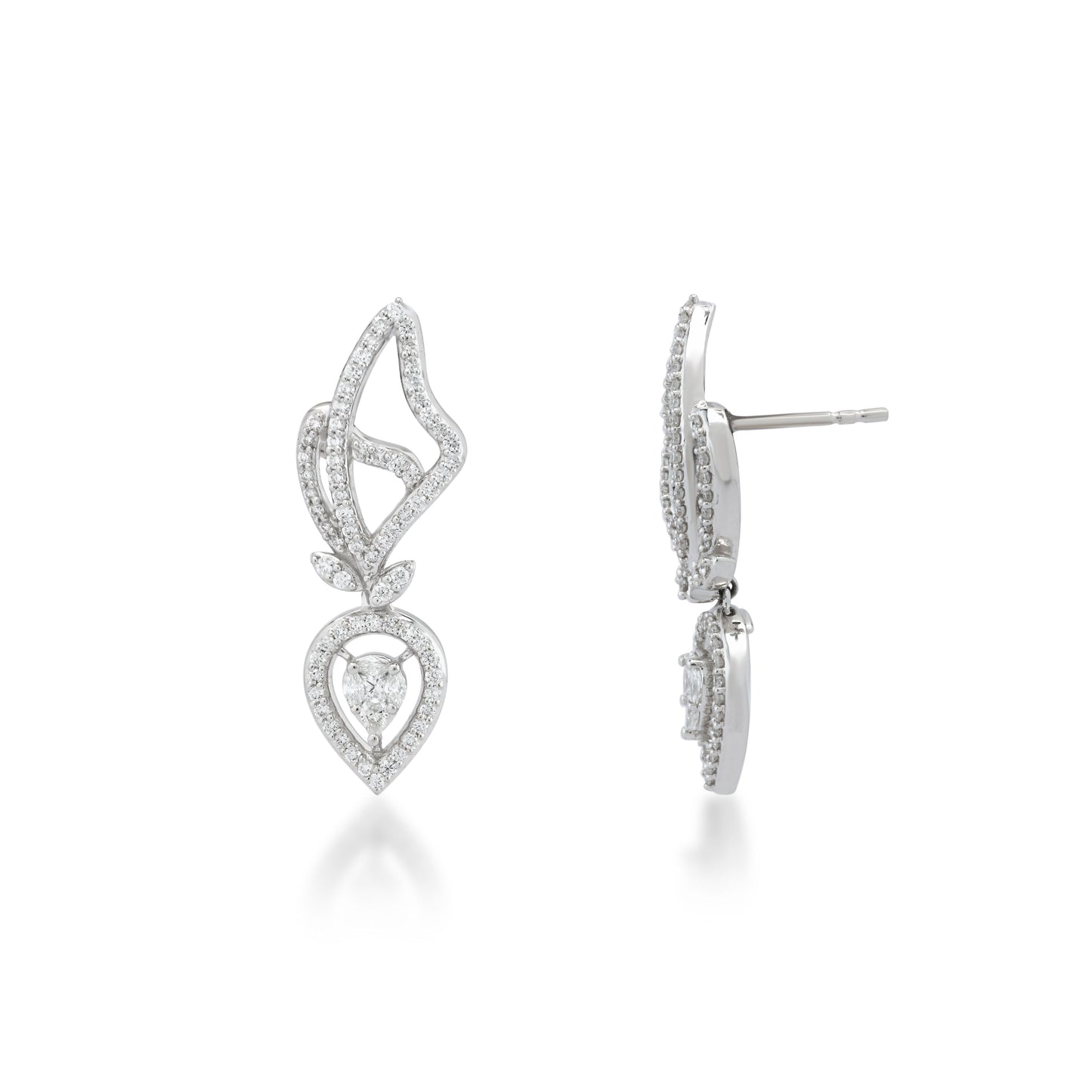 One Winged Diamond Earrings