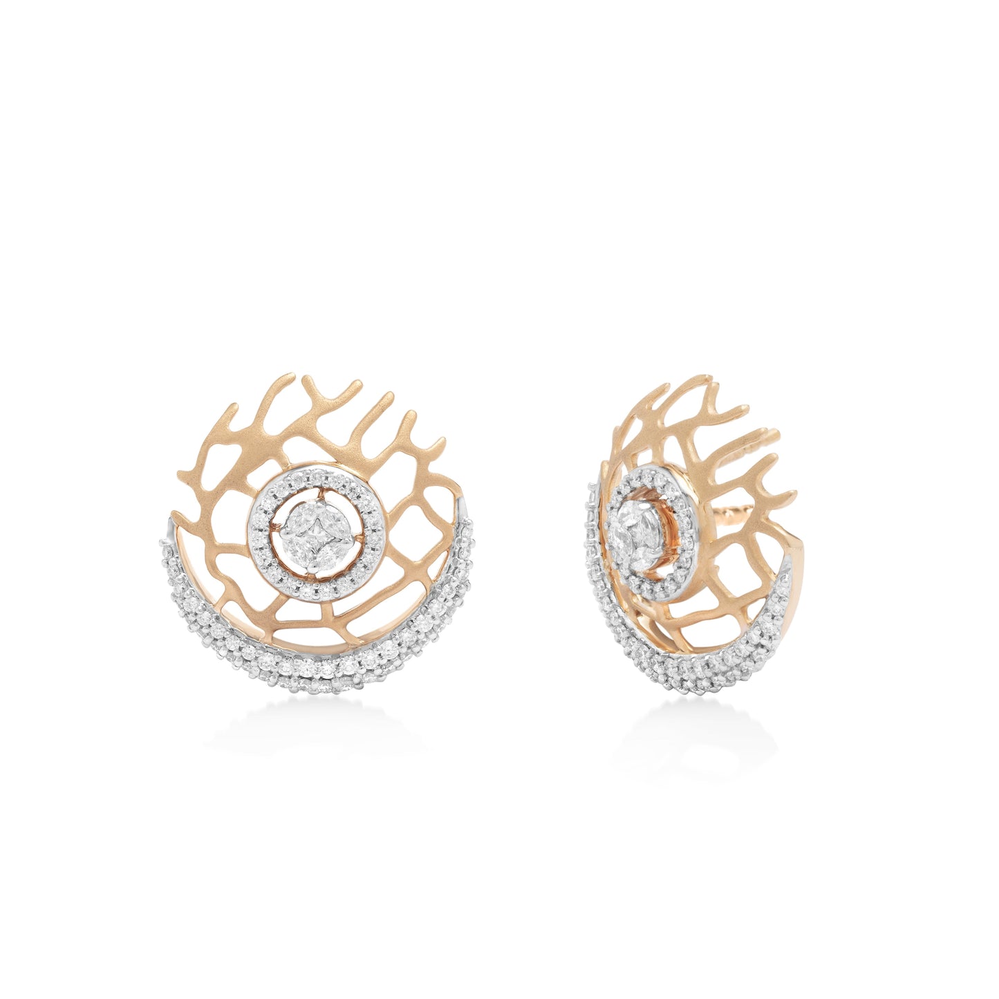 One Cateye Diamond Earrings