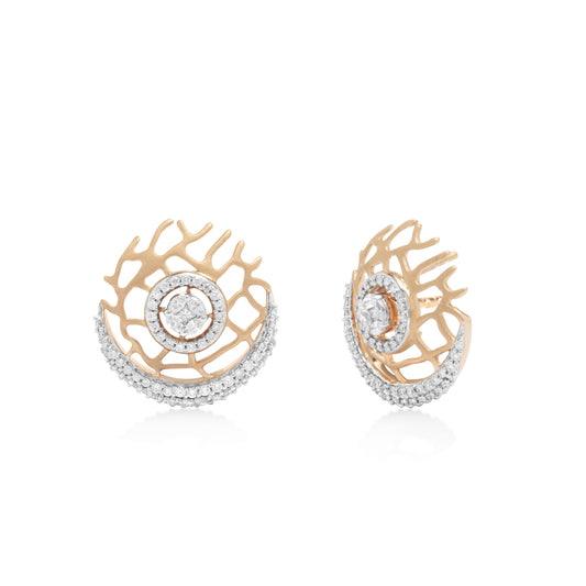 One Cateye Diamond Earrings