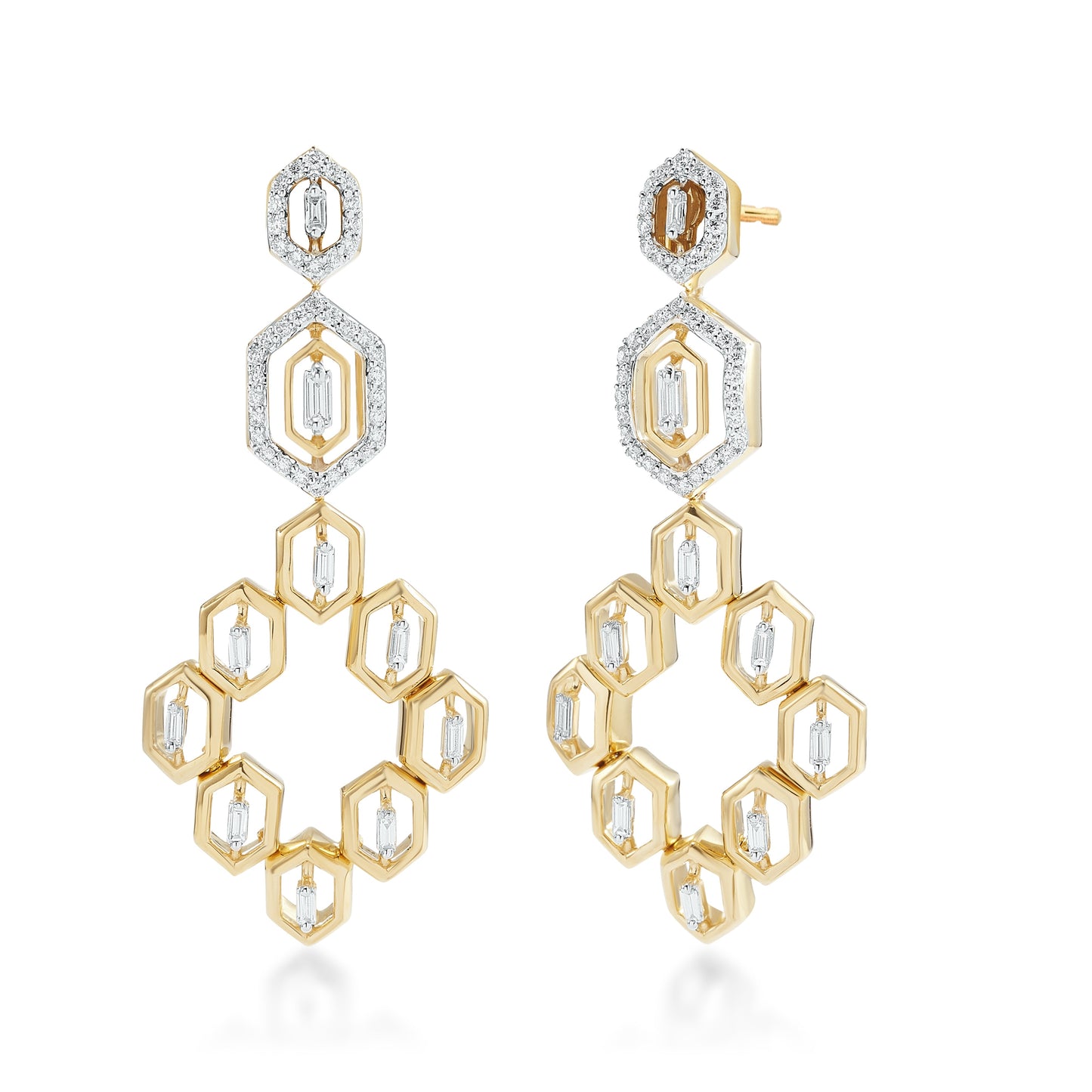 Regalia Finial Diamond Earrings*