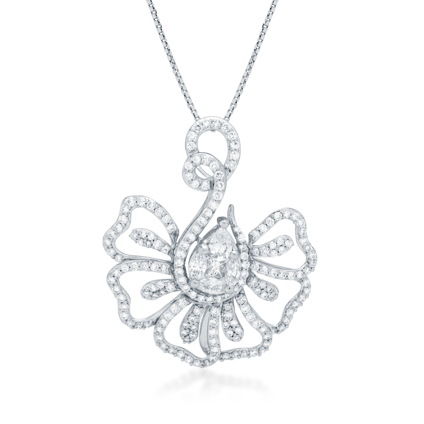One Floret Diamond Pendant