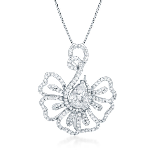 One Floret Diamond Pendant