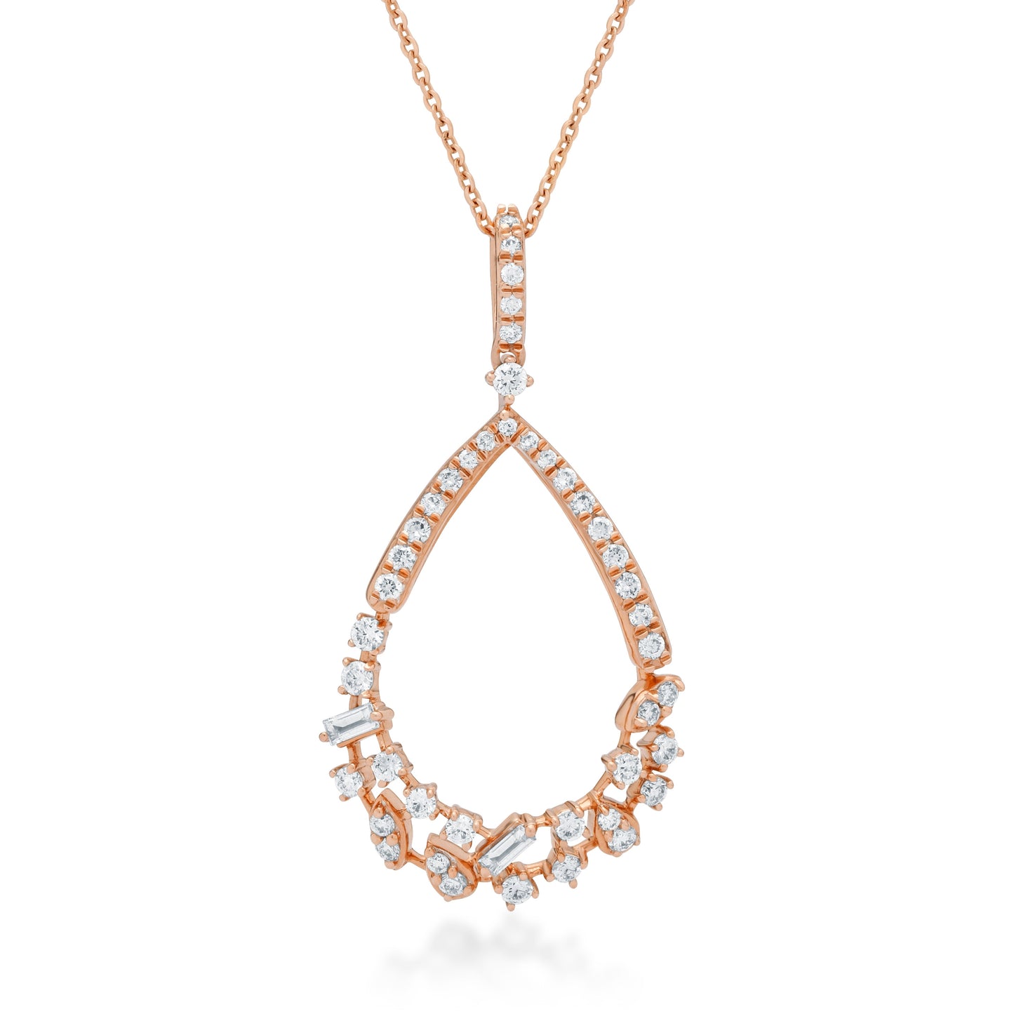 Scatter Waltz Pear-Drop Diamond Pendant