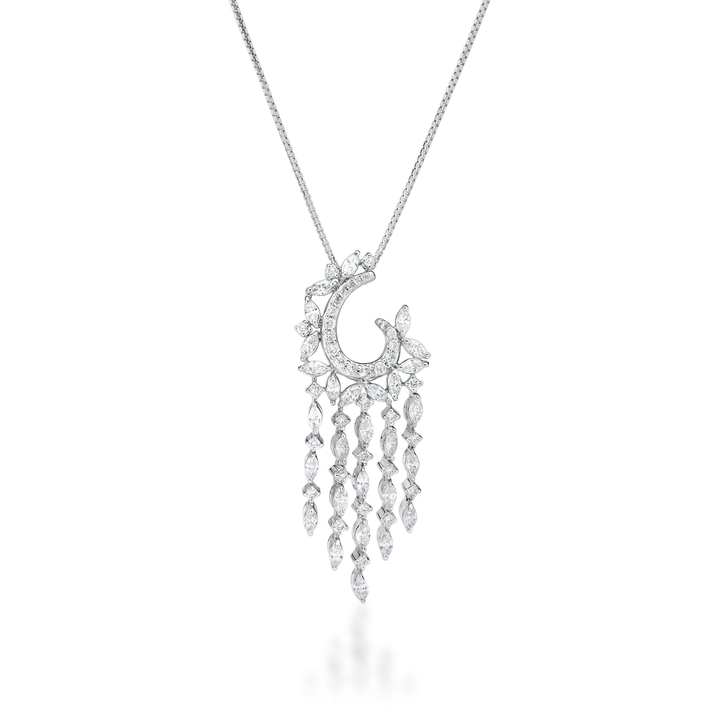 Freeflowing Breeze Diamond Pendant
