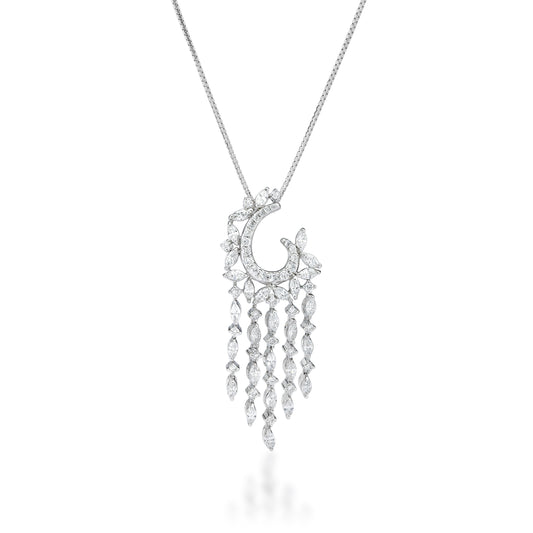 Freeflowing Breeze Diamond Pendant