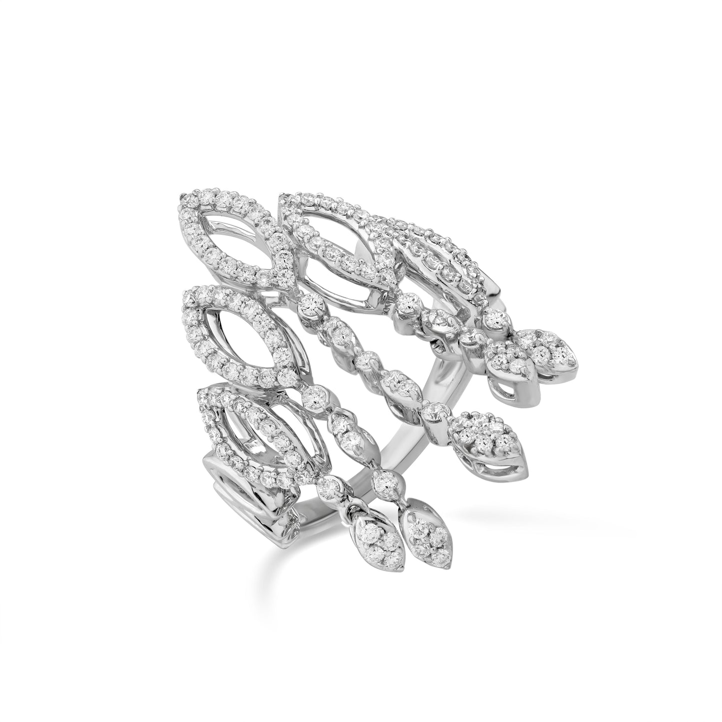 Freeflowing Drizzle Diamond Ring