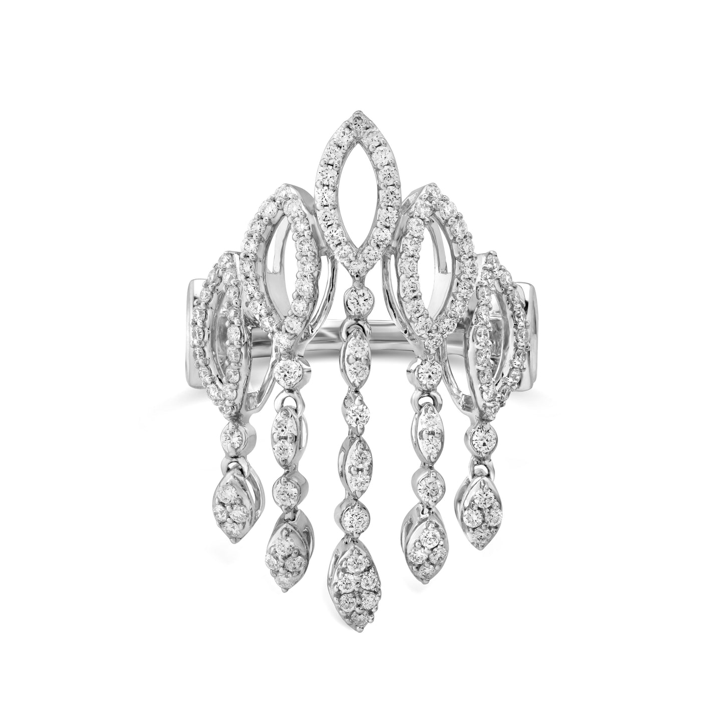 Freeflowing Drizzle Diamond Ring