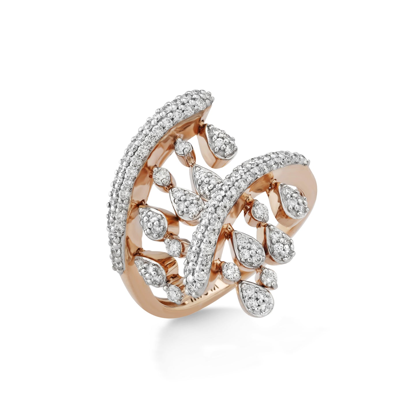 Freeflowing Swirl Diamond Ring
