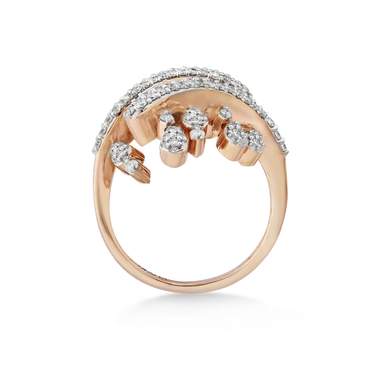 Freeflowing Swirl Diamond Ring